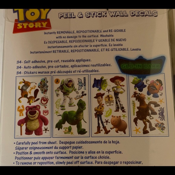 Toy Story 3 Peel & Stick Wall Decals Glow n Dark - Picture 6 of 7
